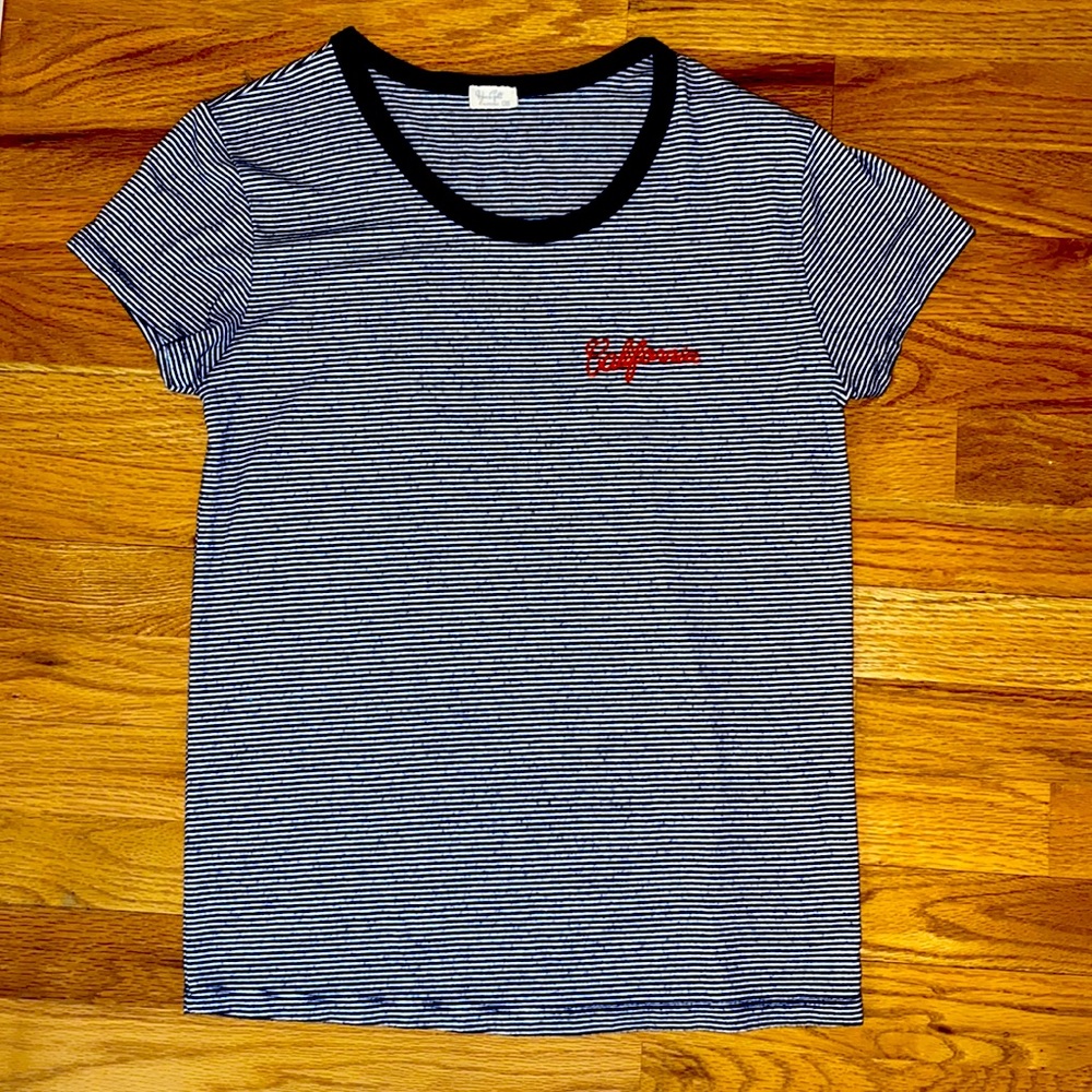 Brandy Melville “John Galt” Short Sleeve Striped Top